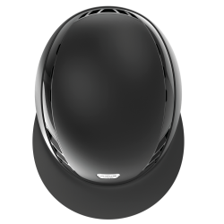 Sort Pikeur ABUS AirLuxe Pure mat ridehjelm med stor skygge set oppefra