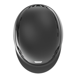 Sort Pikeur ABUS AirLuxe Pure mat ridehjelm med lille skygge set oppefra