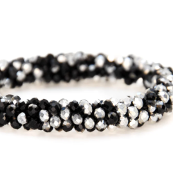Black Silver BellinOxx Dalera h�rpynt med imitationskrystaller