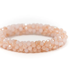 Rosafarvet BellinOxx Dalera h�rpynt med skinnende perler