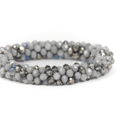S�lvfarvet BellinOxx Dalera h�rpynt med dekorative perler