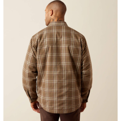 Brun foret flannelskjorte Canteen set bagfra