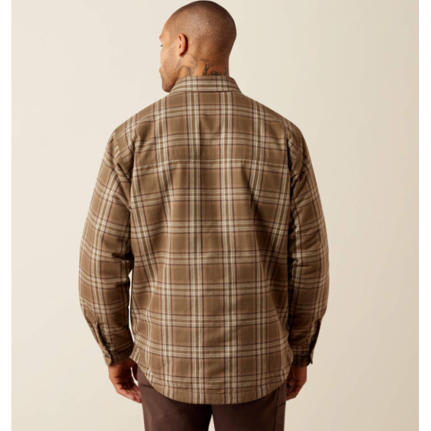 Brun foret flannelskjorte Canteen set bagfra