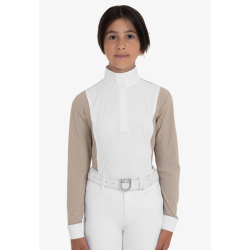 Equestro lang�rmet st�vnebluse med perforeringer junior