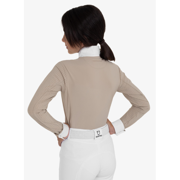 Equestro lang�rmet st�vnebluse med perforeringer junior