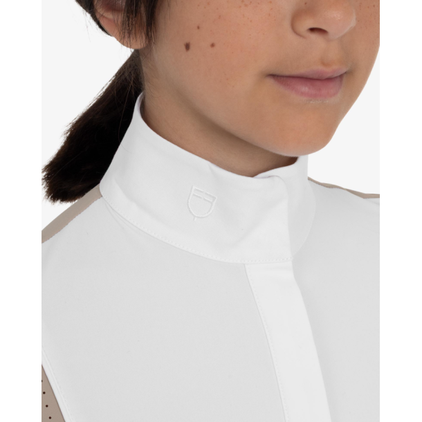 Equestro lang�rmet st�vnebluse med perforeringer junior