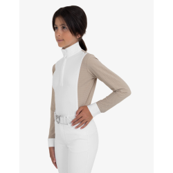 Equestro lang�rmet st�vnebluse med perforeringer junior