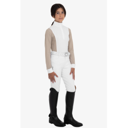 Equestro lang�rmet st�vnebluse med perforeringer junior