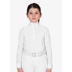 Equestro lang�rmet st�vnebluse med perforeringer junior