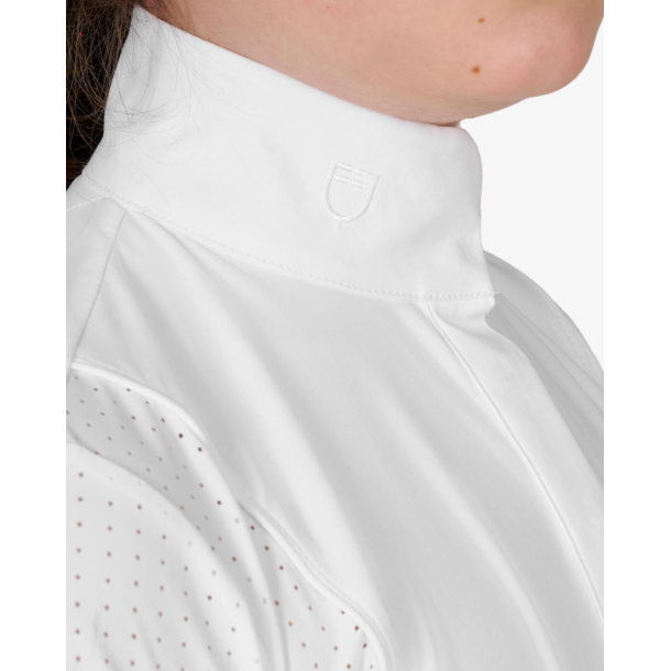 Equestro lang�rmet st�vnebluse med perforeringer junior