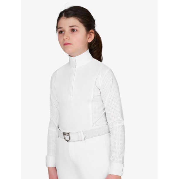 Equestro lang�rmet st�vnebluse med perforeringer junior
