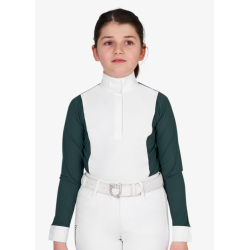 Equestro lang�rmet st�vnebluse med perforeringer junior