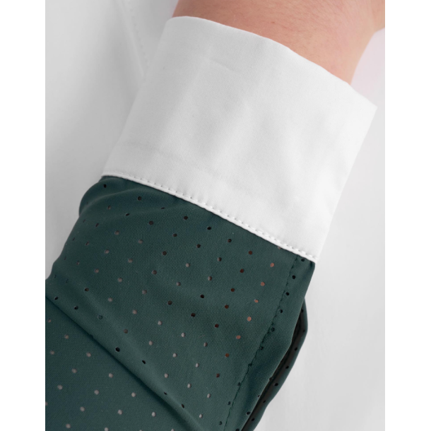 Equestro lang�rmet st�vnebluse med perforeringer junior
