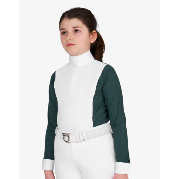 Equestro lang�rmet st�vnebluse med perforeringer junior