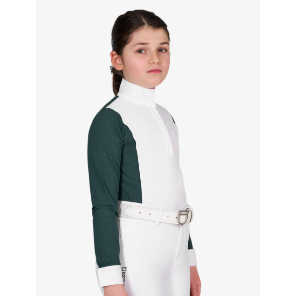Equestro lang�rmet st�vnebluse med perforeringer junior