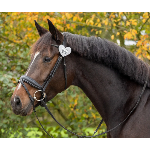QHP hjerteformet st�vnenummer m glitter