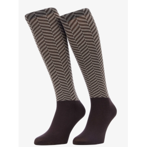 LeMieux Footsie Herringbone Cocoa ridestr�mper