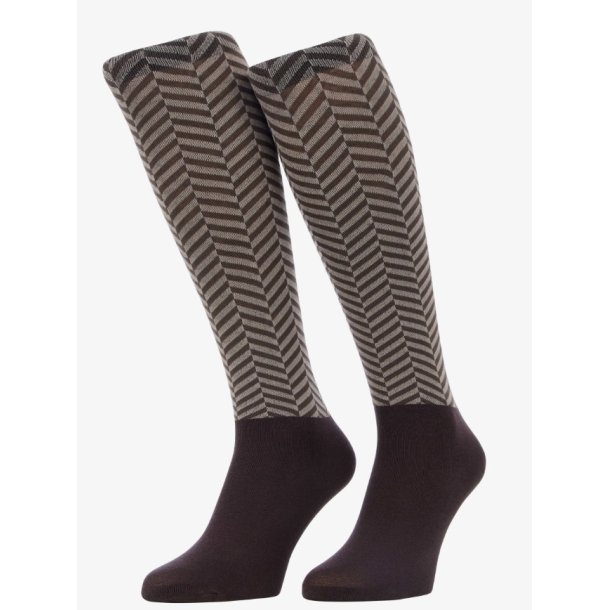 LeMieux Footsie Herringbone Cocoa ridestr�mper