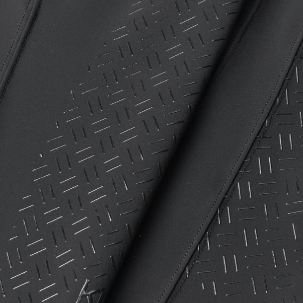 Detalje af fuldgrip p� sorte Kingsland Kimi A-shape ridebukser