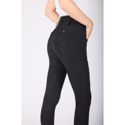 Kvinde if�rt sorte Kingsland Kimi A-shape ridebukser set fra siden