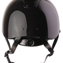 Sort Hansbo Sport Mips Vision Glossy ridehjelm set bagfra med nakkejustering