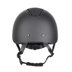 Sort Hansbo Sport Mips Vision Matt Onyx ridehjelm set bagfra med justering i nakken