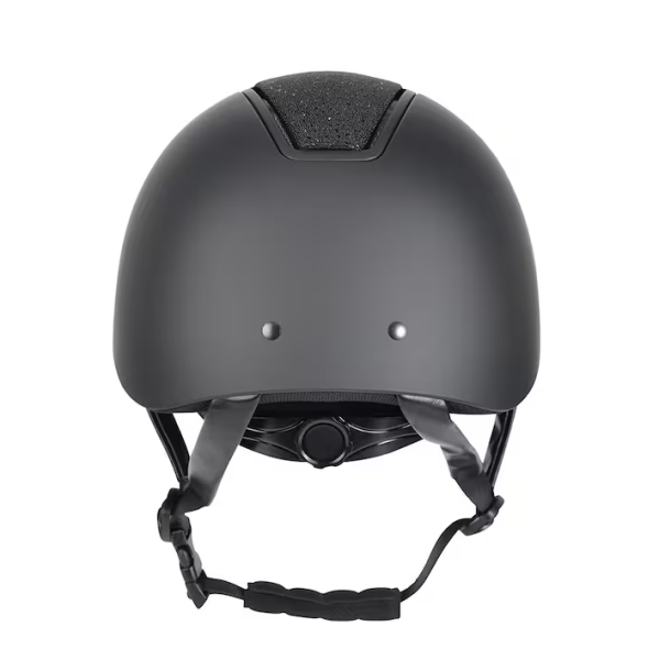 Sort Hansbo Sport Mips Vision Matt Onyx ridehjelm set bagfra med justering i nakken