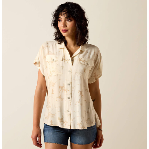 Ariat Badlands kort�rmet bluse