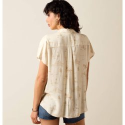 Ariat Badlands kort�rmet bluse