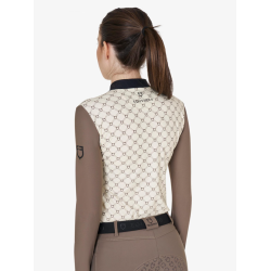 Equestro tr�ningsbluse m monogram print 