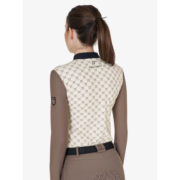 Equestro tr�ningsbluse m monogram print 