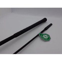 Fleck Dressurpisk - Flettet nylon med L�dertunge