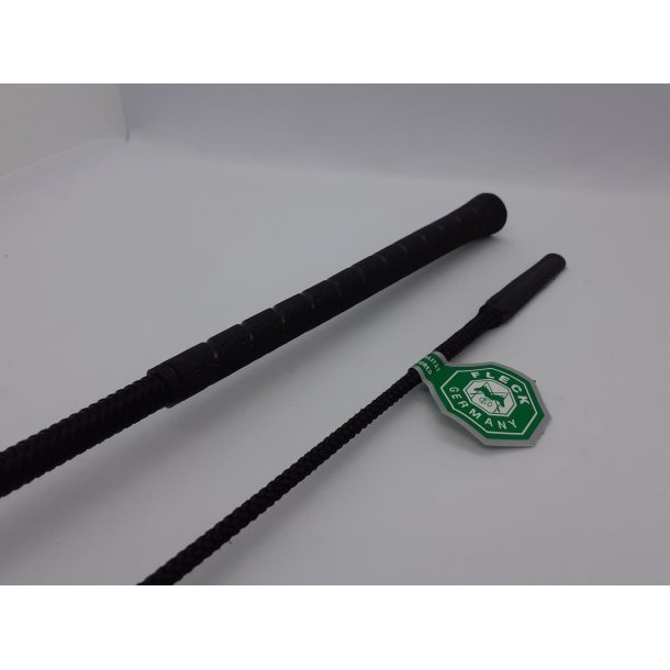 Fleck Dressurpisk - Flettet nylon med L�dertunge