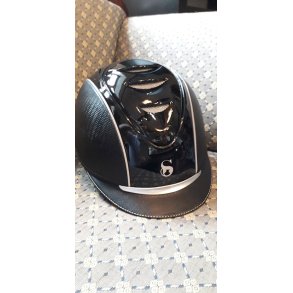 Scharf Ridehjelm nr. 6, sort med sort croco og prisme coat (No. 6)