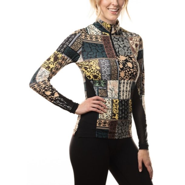 Kastel Denmark Modern Patchwork w extended mesh funktionsbluse