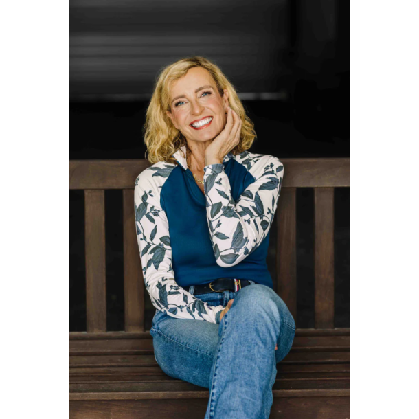 Kastel Raglan Indigo Lithograph Leaf 1/4 zip SS25