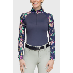 Kastel Raglan Navy Lush Garden 1/4 zip SS25