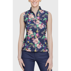 Kastel Lush Garden sleeveless tank top 1/4 zip SS25