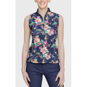 Kastel Lush Garden sleeveless tank top 1/4 zip SS25