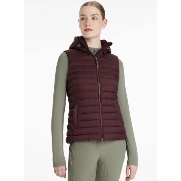 LeMieux Rose puffer vest m aftagelig h�tte
