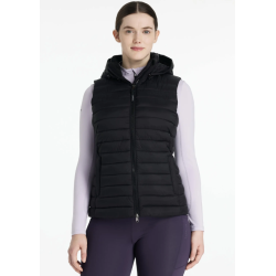 LeMieux Rose puffer vest m aftagelig h�tte
