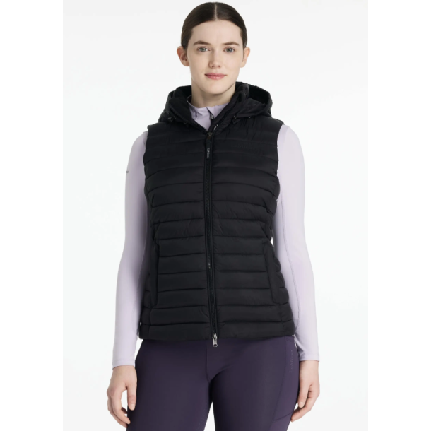 LeMieux Rose puffer vest m aftagelig h�tte