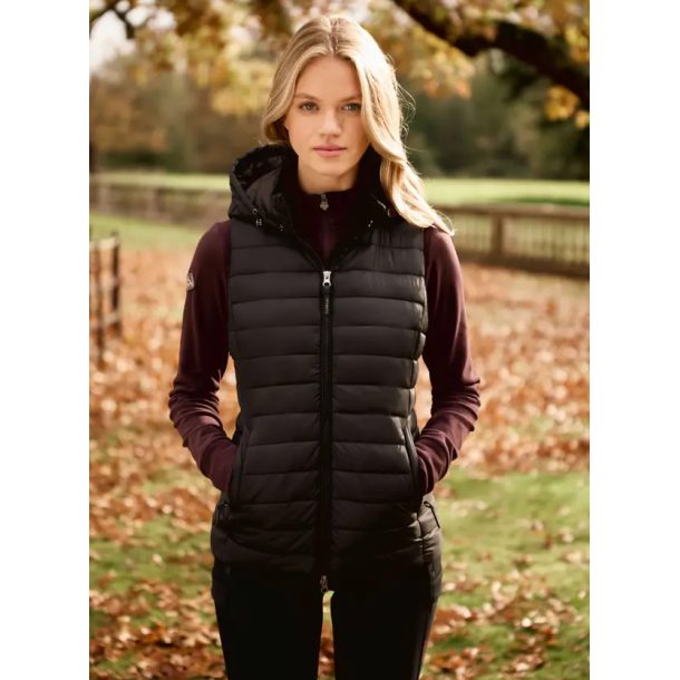 LeMieux Rose puffer vest m aftagelig h�tte