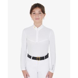 Equestro Lang�rmet St�vneskjorte med mesh til piger