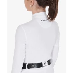 Equestro Lang�rmet St�vneskjorte med mesh til piger