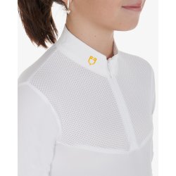 Equestro Lang�rmet St�vneskjorte med mesh til piger