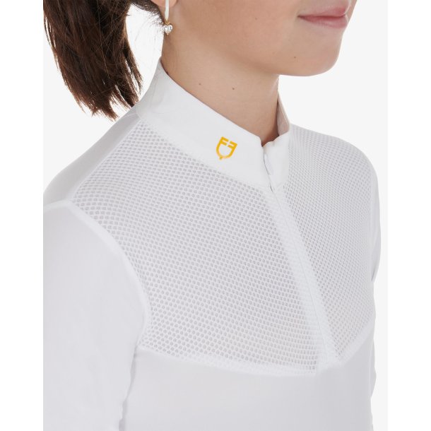 Equestro Lang�rmet St�vneskjorte med mesh til piger