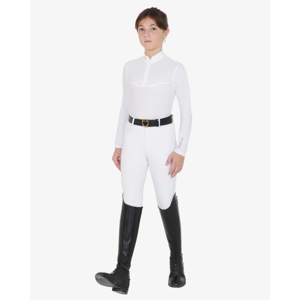 Equestro Lang�rmet St�vneskjorte med mesh til piger