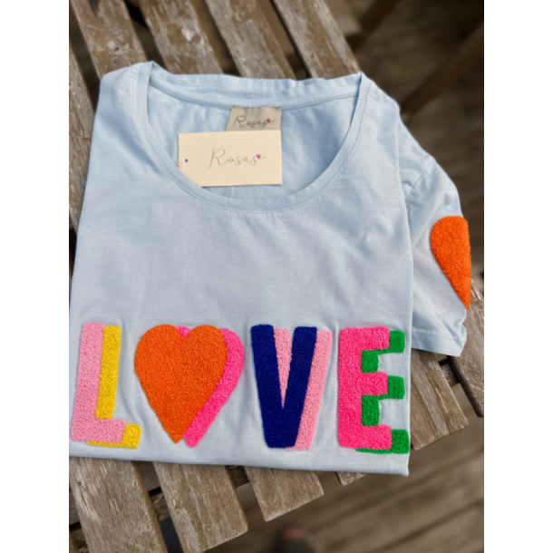 Lulus Love t-shirt lysebl� 