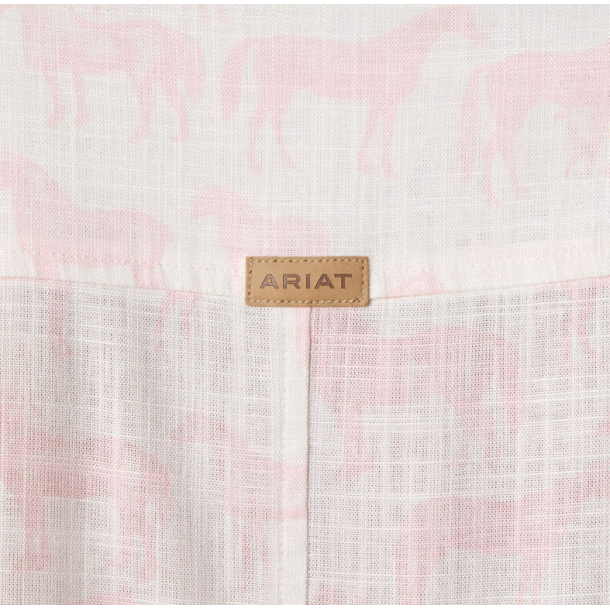 Ariat Rudford Icy Pink Horseprint skjorte